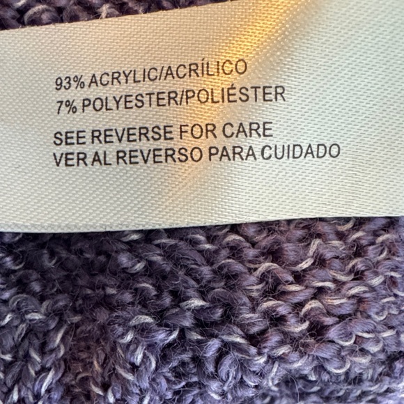 EUC Carolyn Taylor Purple Heather Embellished Neck Sweater So Soft - Picture 6 of 6